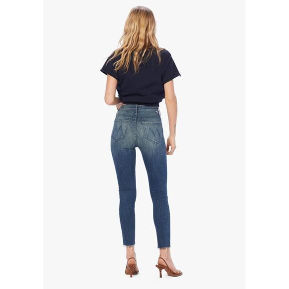 Mother The Stunner Ankle Fray Jeans Field of Dreams Sz 27 High Rise Skinny - Picture 2 of 9